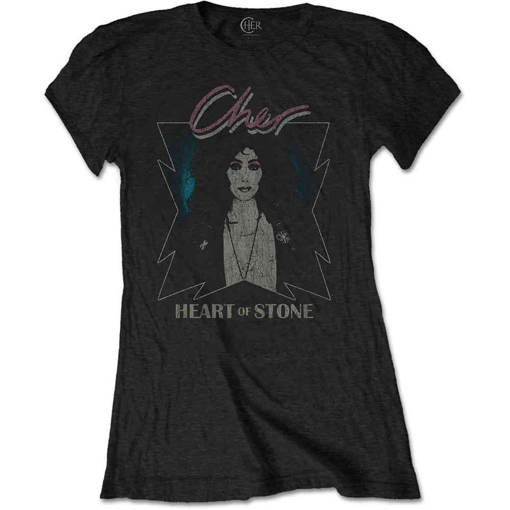 Cher - Heart Of Stone Dames Tshirt - Zwart